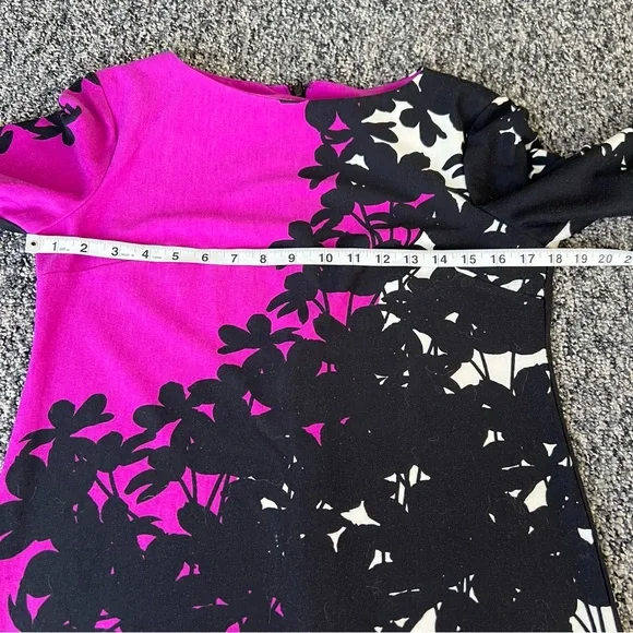 Donna Morgan Fuchsia and Black Floral Dress - Picture 6 of 7